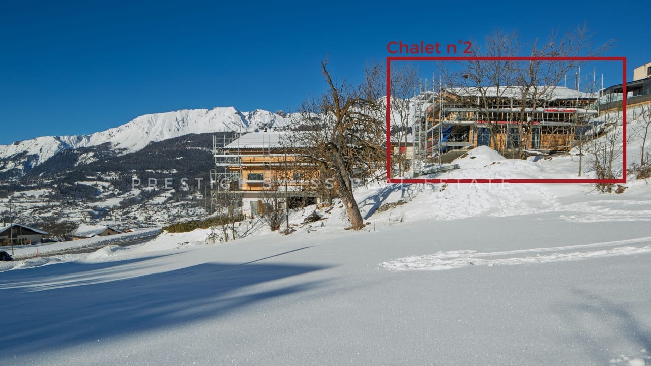 (BROUILLON) Chalet "Pra Derri 2"d'exception à Lens : Luxe, Modernité et Panorama Alpin — photo 2