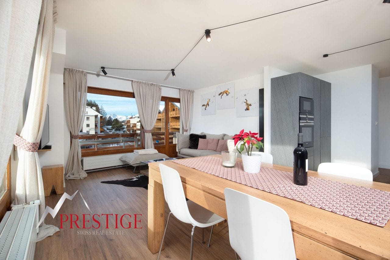 Appartement  de 5 pces à louer à la semaine au centre de Crans-Montana
